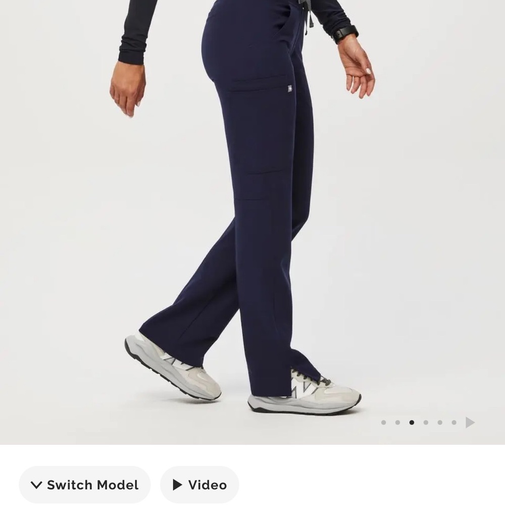 Figs Navy Straight Leg Kade Scrub Pants